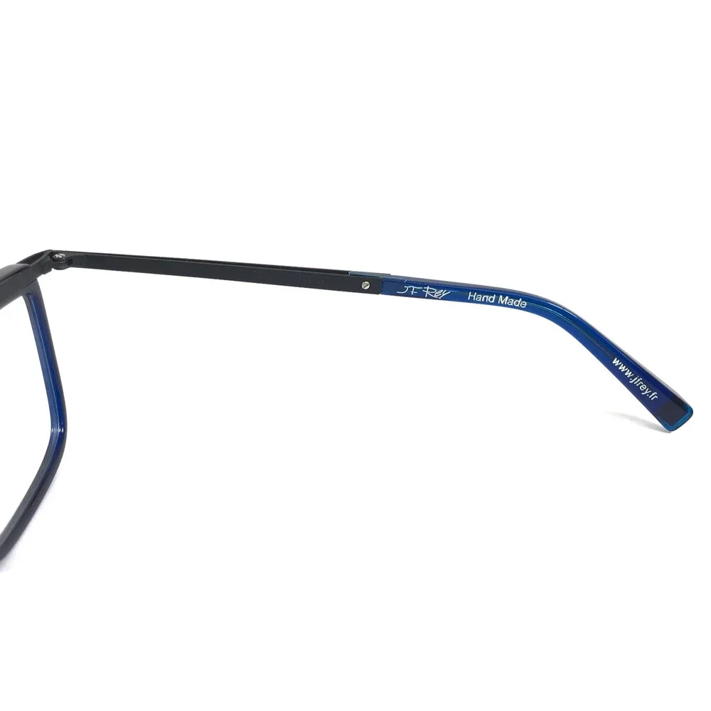 J.F. Rey Eyeglasses Frames JF1445 2500 Blue Black Matte Satin Square 52-16-148